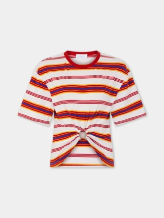 コットン製クロップドTシャツ